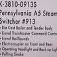 K-Line K-3810-0913S O Pennsylvania Railroad A5 Steam Switcher & Tender #913 LN/Box