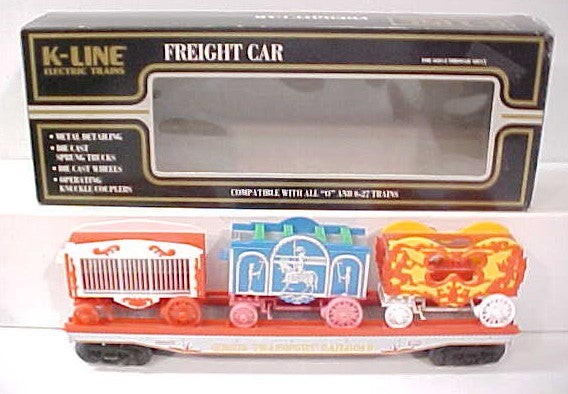 K-Line K69002 O Gauge Circus Transport Railway Car w/ Wagons LN/Box