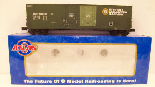 Atlas 6507-2 O Gauge British Columbia Double Door Boxcar #800447 (3 Rail) MT/Box