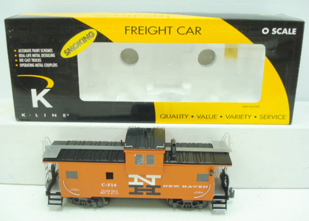 K-Line K613-1791 O Gauge New Haven Extended Vision Smoking Caboose #C-516 LN/Box
