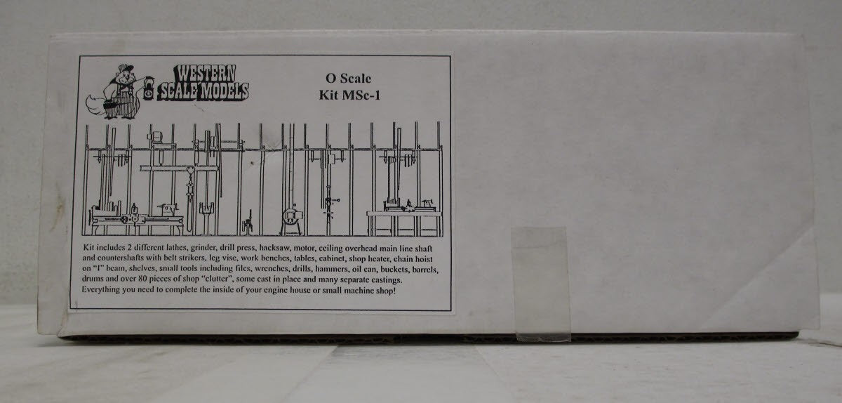 Western Scale Models MSc-1 O Scale Machine Shop Mini-Scene Building Kit