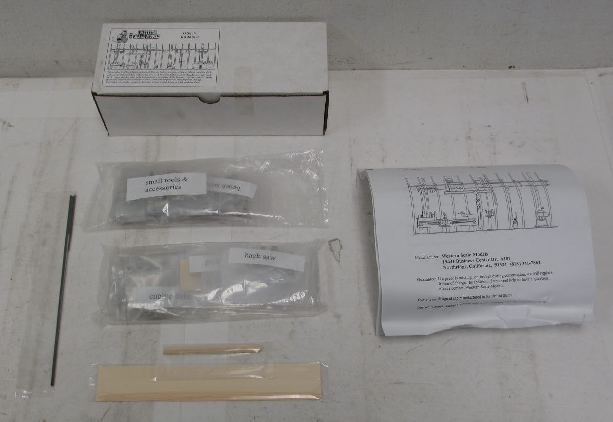 Western Scale Models MSc-1 O Scale Machine Shop Mini-Scene Building Kit