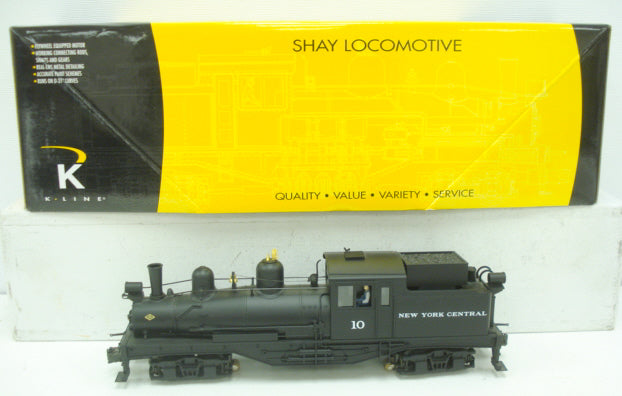 K-Line K3470-0010CC NYC Central Shay Locomotive with TMCC #10 LN/Box