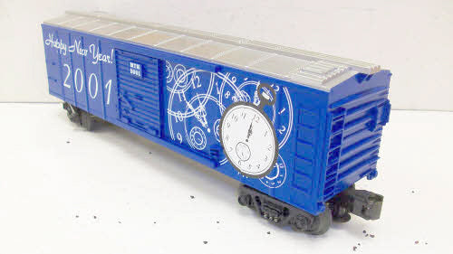 MTH 30-74017 O Gauge 2001 New Year's Box Car LN/Box