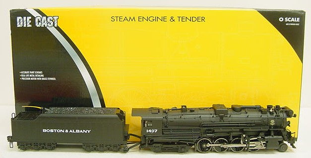 K-Line K3670-1407CC Boston & Albany 2-8-4 Berkshire Steam Locomotive #1407 TMCC LN/Box