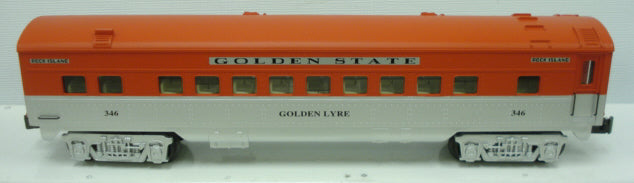 K-Line K4532-2346 O Golden State "Golden Lyre" Streamliner Coach Car #346 NIB