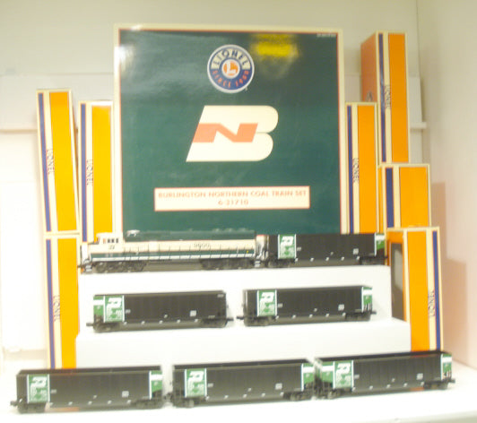 Lionel 6-31710 O Gauge Burlington Northern Coal Diesel Freight Set LN/Box