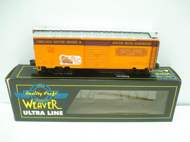 Weaver U2143LD Chicago South Shore 40' Boxcar #505 (3 Rail) LN/Box