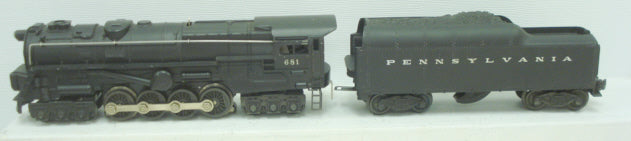 Lionel 681 Vintage O 6-8-6 Diecast S2 Steam Turbine Loco w/2046W-50 Tender