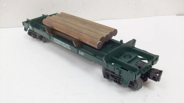 Lionel 6-26883 O Gauge Weyerhaeuser Log Dump Car #117 LN/Box