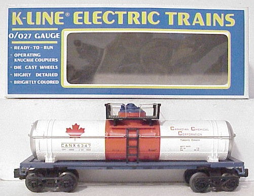 K-Line K6347 O Gauge Canadian Chemical Single Dome Tank Car LN/Box