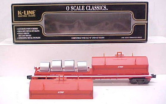 K-Line K676-1053 O Gauge Atchison, Topeka & Santa Fe Coil Car LN/Box