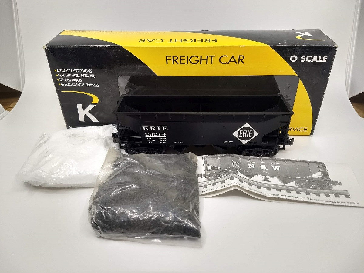 K-Line K725-1531 O Gauge Erie Operating Hopper w/ Coal Load #26274 LN/Box