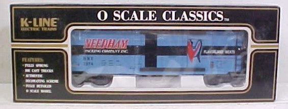 K-Line K761-8012 O Gauge Needham Packing Plug Door Boxcar LN/Box