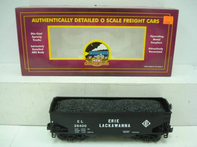 MTH 20-97451 O Erie Lackawanna 2-Bay Offset Hopper Car #29400 NIB