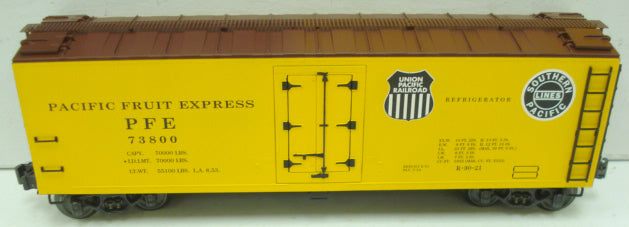 K-Line K762-2121 O Gauge Pacific Fruit Express Wood-Sided Reefer Car #73800 LN/Box