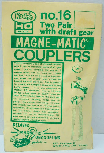 Kadee 16 European Coupler (long coupler; short box) (2 pair)
