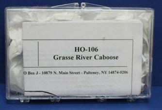 Keystone Locomotive 106 HO Scale Grasse River Caboose Model Kit With Trucks