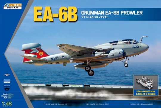 Kinetic Model 48044 1:48 Grumman EA-6B Prowler Military Aircraft Plane Model Kit