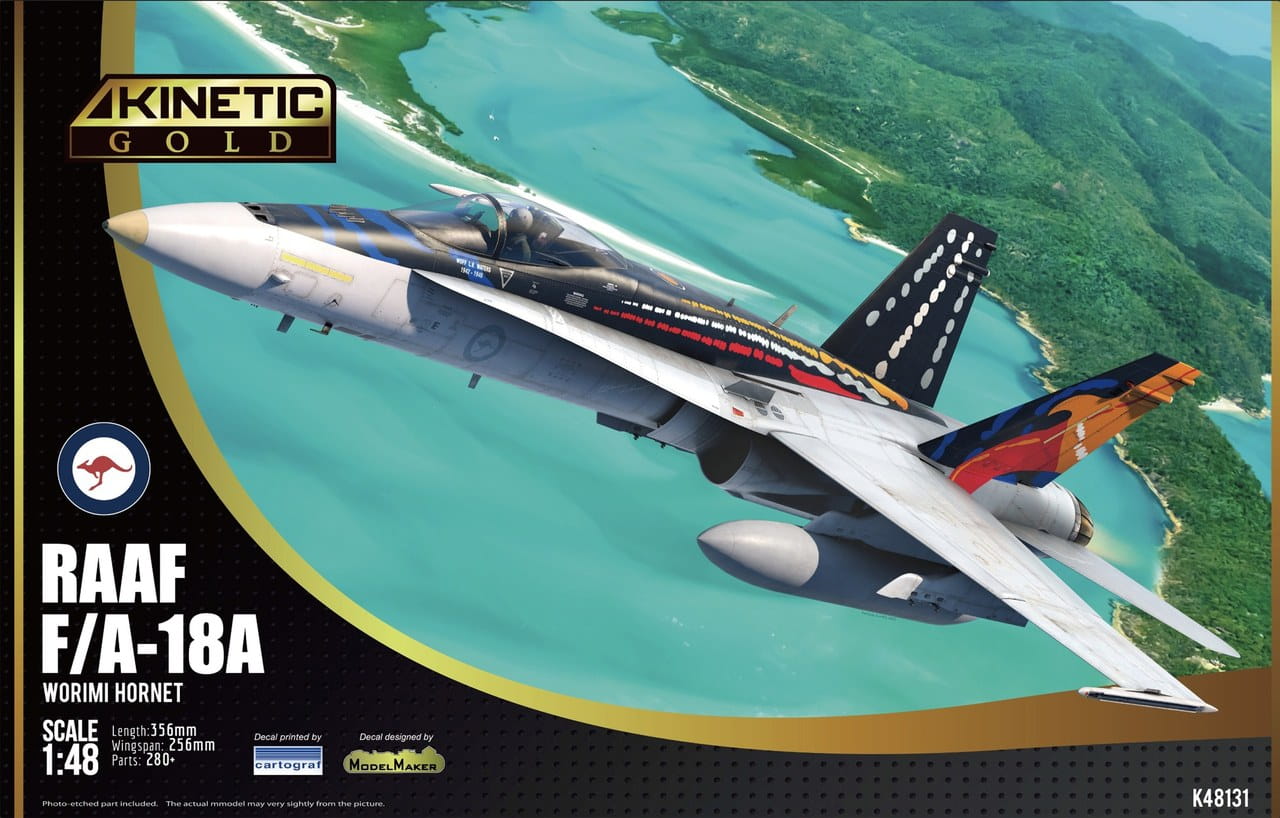 Kinetic 48131 1:48 RAAF F/A-18A Worimi Hornet Military Aircraft Plane Kit