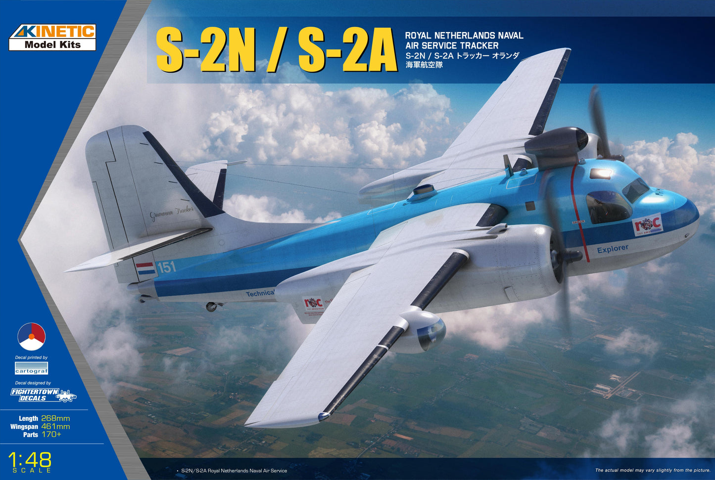 Kinetic K48118 1:48 S-2N/S-2A Royal Netherlands Military Aircraft Plane Kit