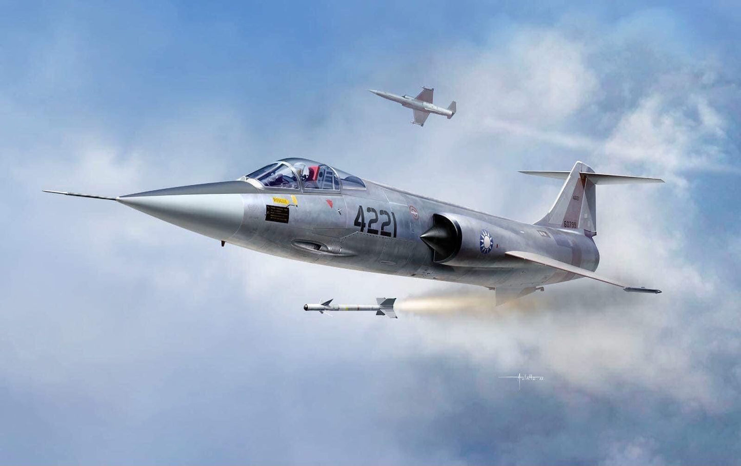 Kinetic K48134 1:48 Starfighter F-104A/TF-104 Military Aircraft Plane Kit