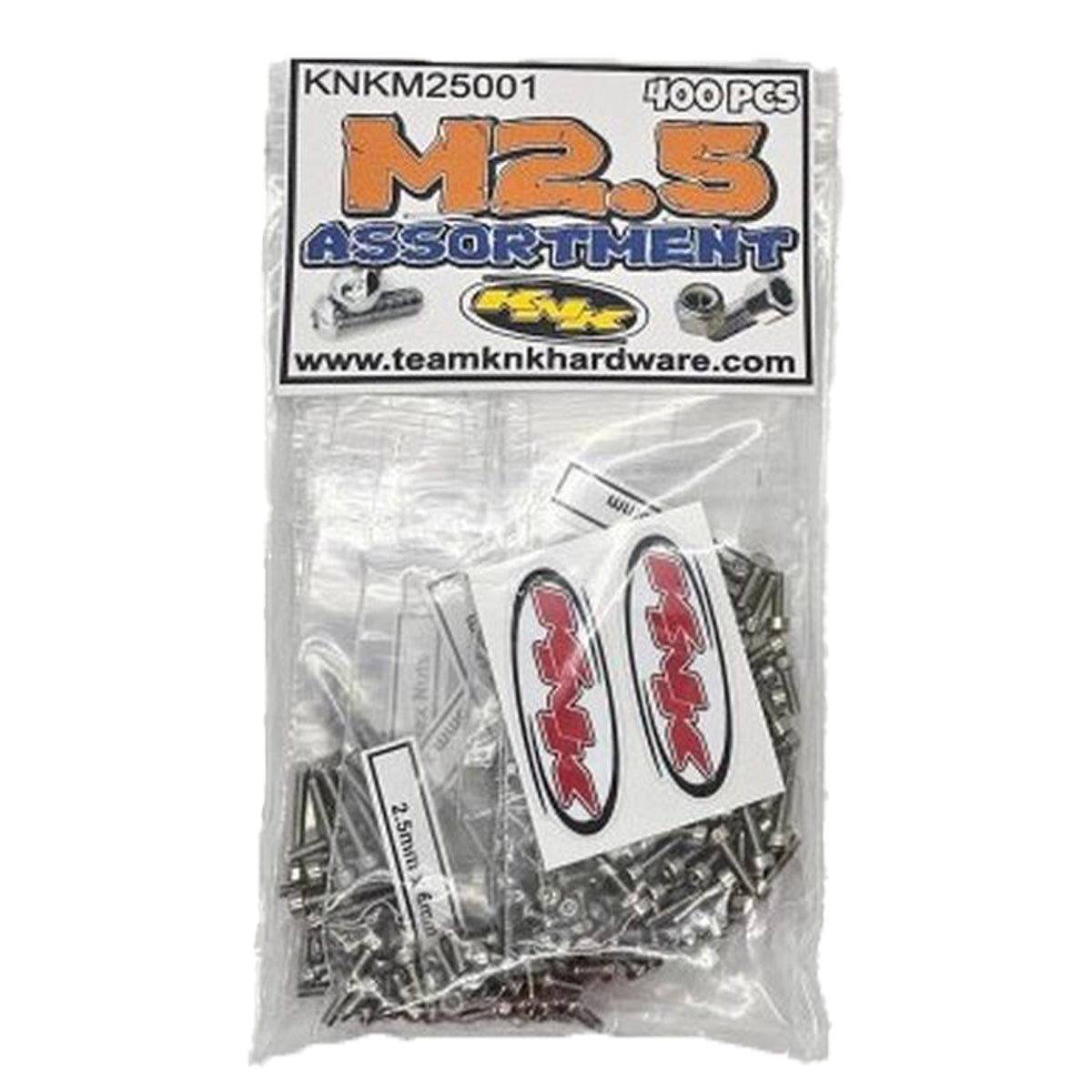 Team KNK M25001 Stainless M2.5 Assortment Bulk Bag (Set of 400)