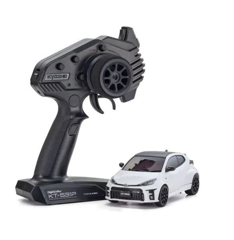 Kyosho 32360PW Platinum White Pearl Toyota GR Yaris Mini-Z RWD MR-04 Readyset
