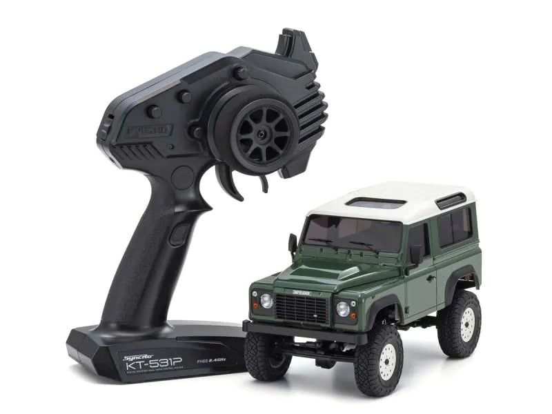 Kyosho 32529GR MINI-Z 4x4 Land Rover Defender 90 Crawler Readyset with KT-531P