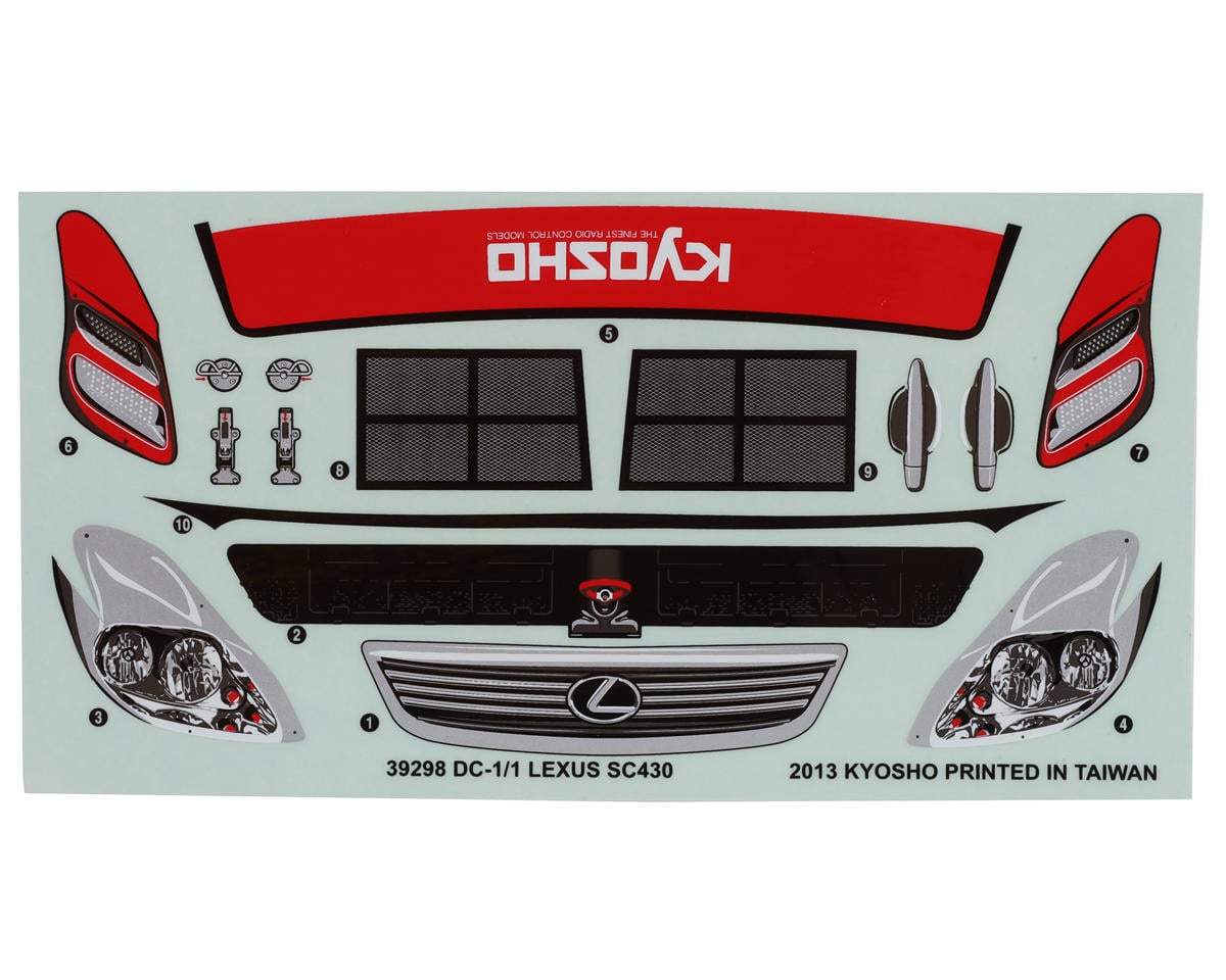 Kyosho 39298B 2010 Lexus SC430 TC 200mm Clear Body Set