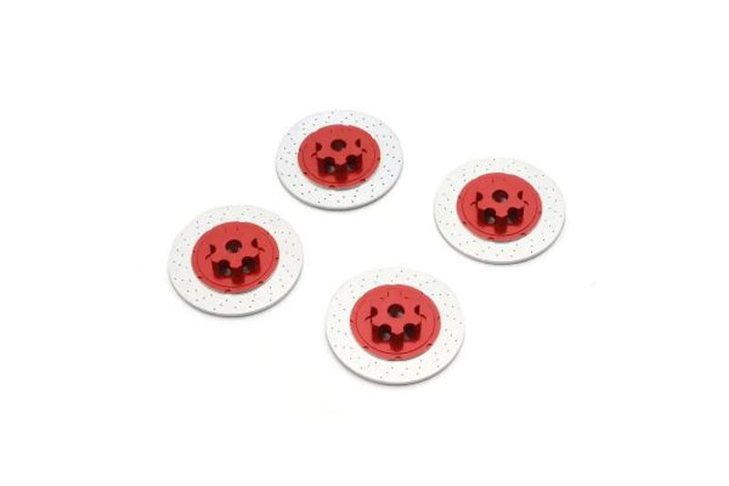 Kyosho FAW307 Fazer FZD2 Red Aluminum Brake Disc Hubs (Pack of 2)