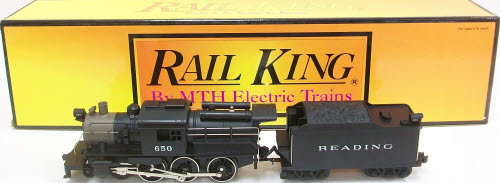 MTH 30-1142-1 Reading 4-6-0 Camelback Steam Locomotive & Tender w/PS1 #650 LN/Box