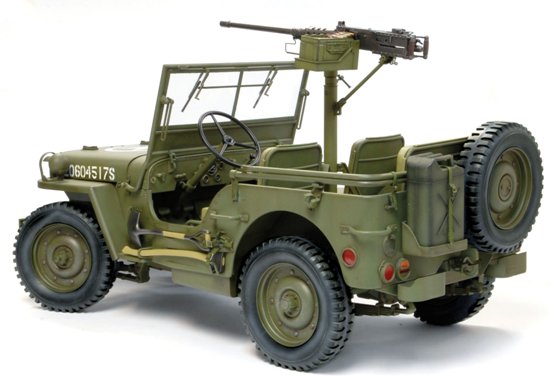 Dragon 75052 1:6 1/4-Ton 4x4 Truck w/M2 Machine Gun Plastic Model Kit