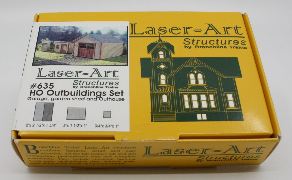 Branchline Trains 635 HO Garden Shed, Garage, Outhouse Outbuildings Set Kit