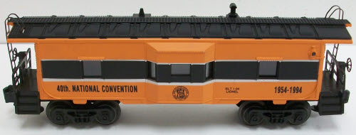 Lionel 6-52036 O Gauge TCA 40th National Convention Bay Window Caboose 1954-1994 LN/Box