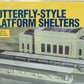 Walthers 933-3258 N Butterfly-Style Station Platform Shelter Cornerstone Kit