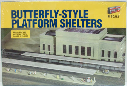 Walthers 933-3258 N Butterfly-Style Station Platform Shelter Cornerstone Kit