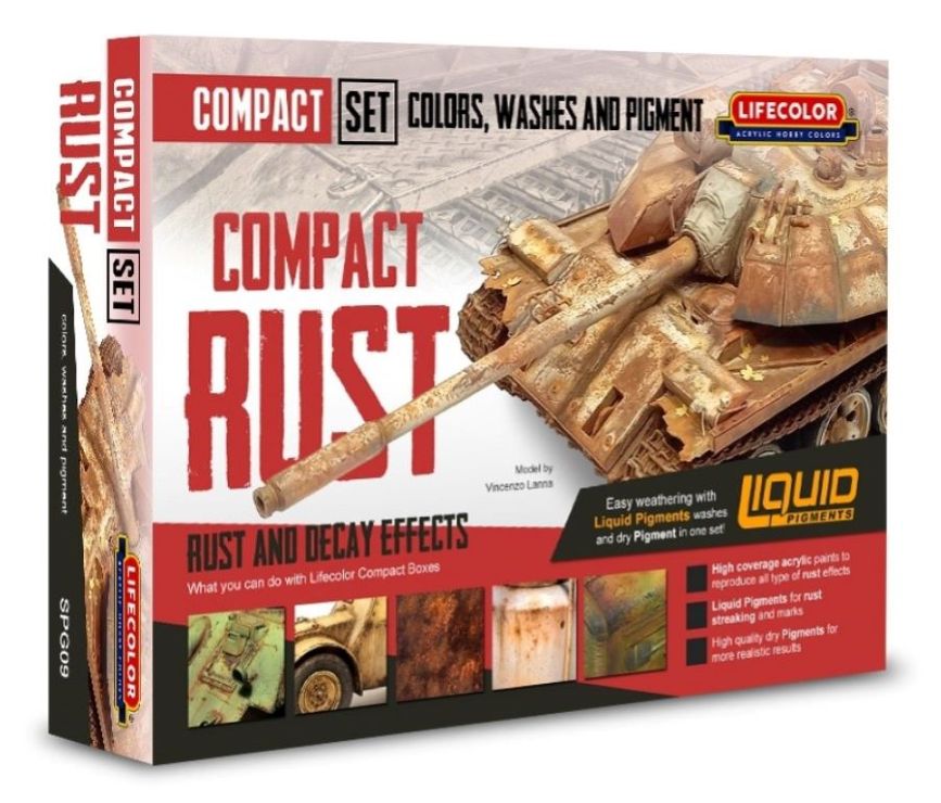 LifeColor SPG09 Compact Rust & Decay Effects Colors Acrylic Paint (Set of 6)