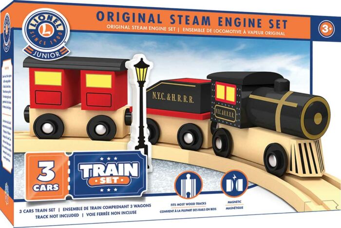 Train Enthusiast Vendors 420164 Lionel Original Steam Engine Wood Train Set