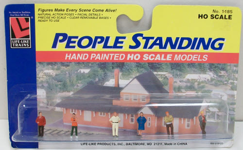 Life Like 1185 HO Scale People Standing - Hand Painted Figures (Set of 6)