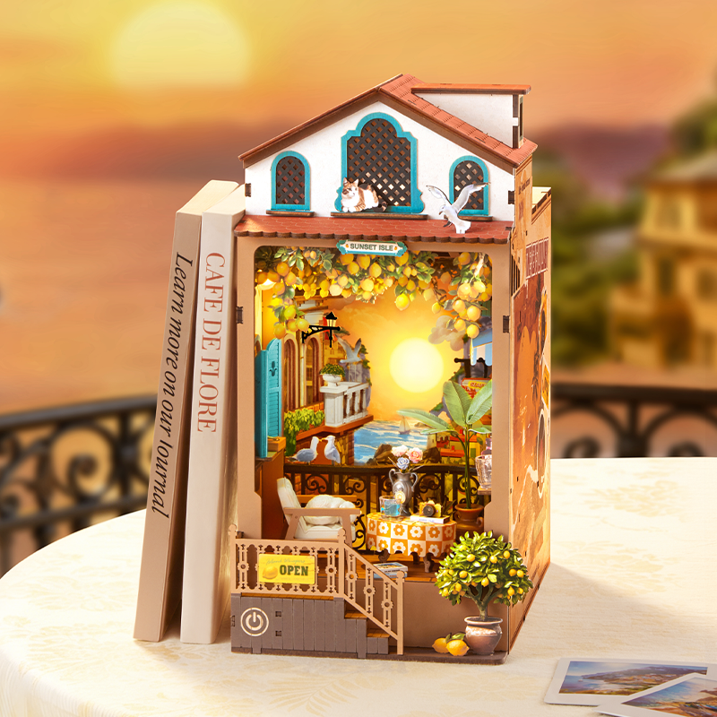 Robotime TGB18 Rolife Sunset Isle DIY Book Nook