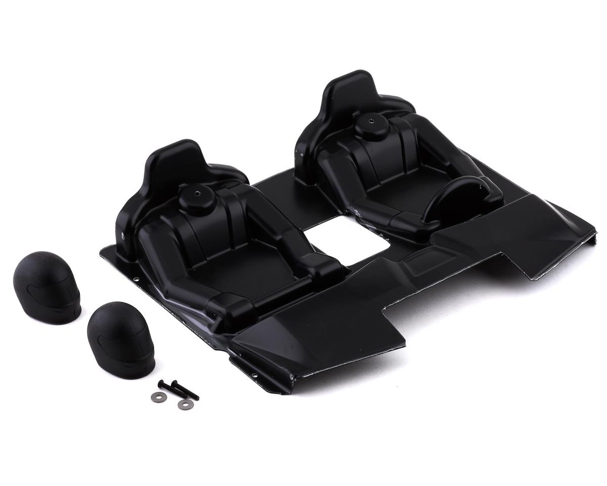 Losi 250047 Baja Rey SBR 2.0 Black Interior Set with Helmets