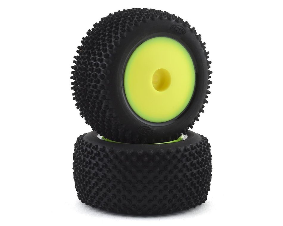 Losi 41009 Mini-T 2.0 Yellow Mounted Rear Step Pin Tire (Pack of 2)