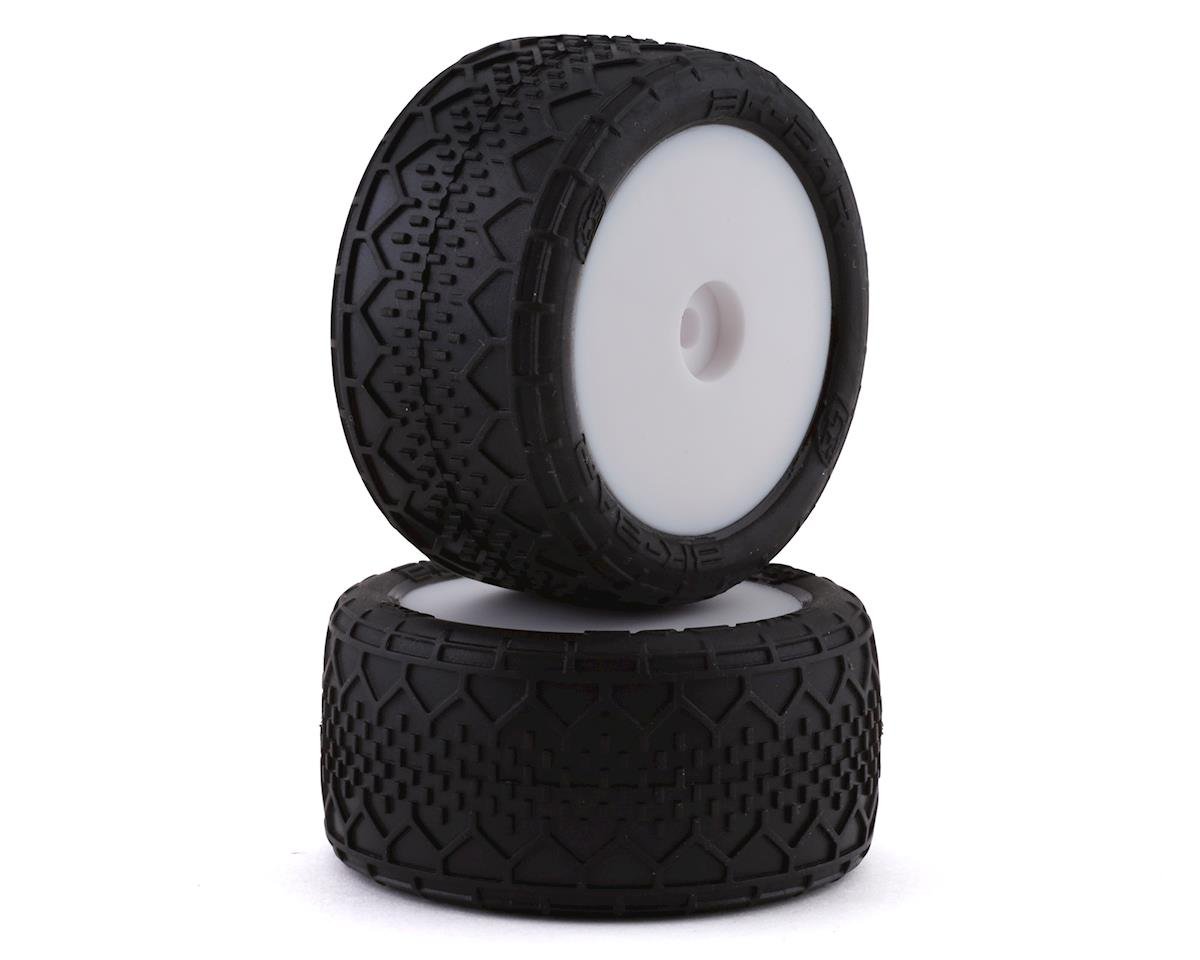 Losi 41018 Mini-B White Rear Pre-Mounted BK Bar Tires (Pack of 2)