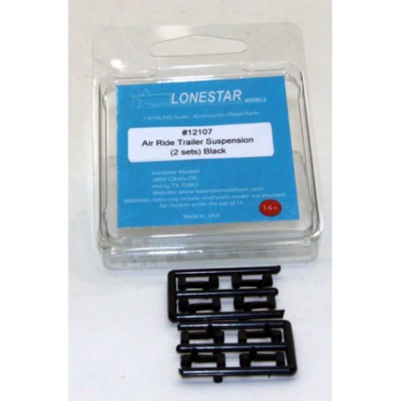 Lonestar Models 12107 HO Black Air Ride Trailer Suspensions (Set of 2)