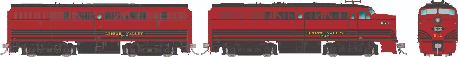 Rapido Trains 037550 HO LV ALCo FA-1 + FB-1 Diesel Locomotive #530 + #535