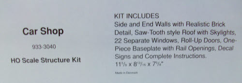 Walthers 933-3040 HO Car Shop Cornerstone Series Building Plastic Kit