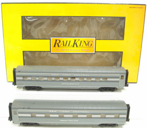 MTH 30-6783 O NYC 60' Streamlined ABS Sleeper/Diner Passenger Car Set (Set of 2) LN/Box