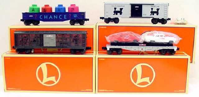 Lionel 6-52181 O Gauge Monopoly Set Two Freight Car 4-Pack LN/Box