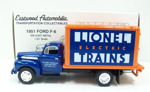 First Gear Lionel 19-0104 1:34 1951 Ford F-6 NEW Eastwood Automobila Box truck EX/Box